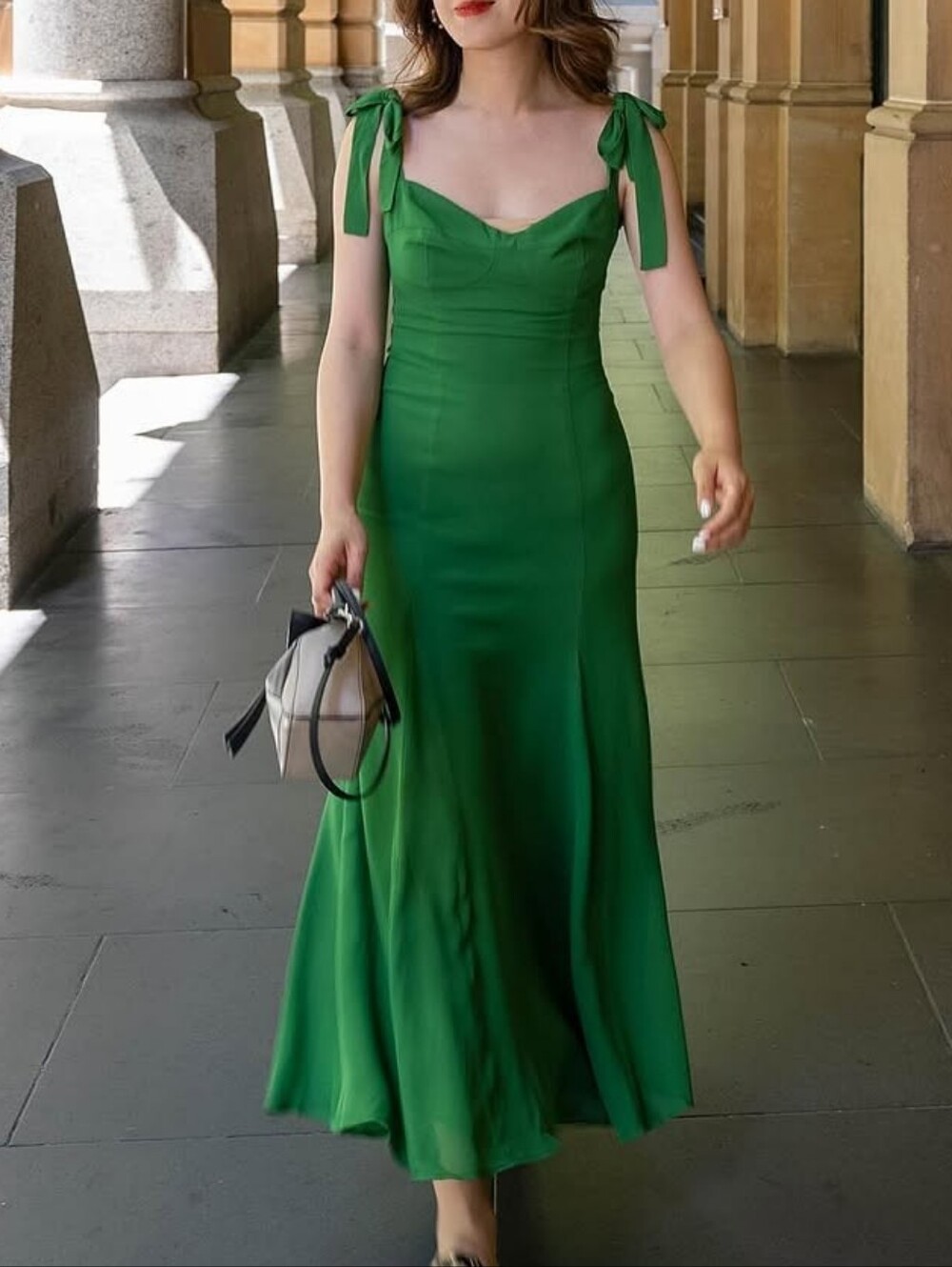 Reformation Nadira Midi Dress In Kelly Green Size 4